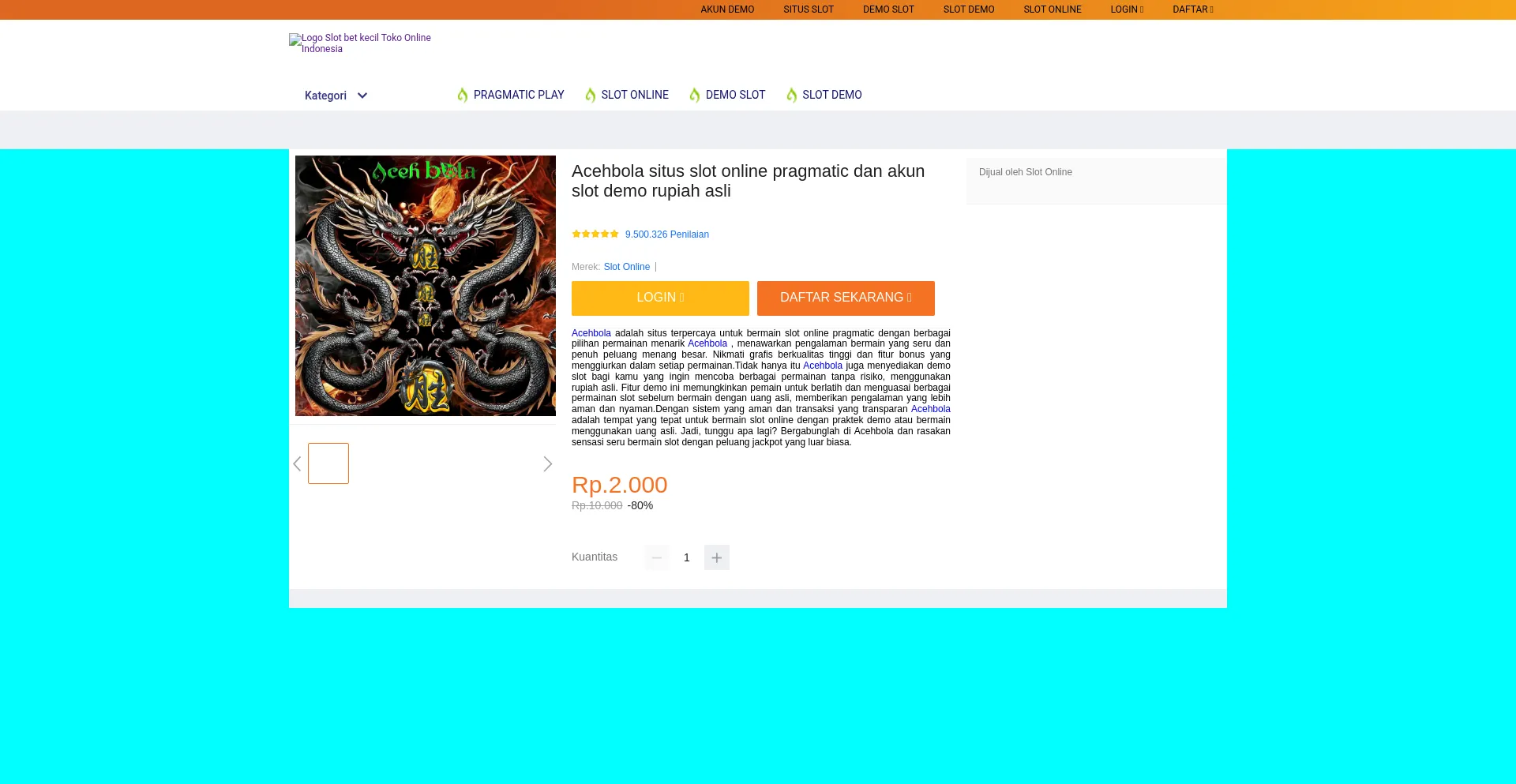 Website screenshot of Olipopsoda.com