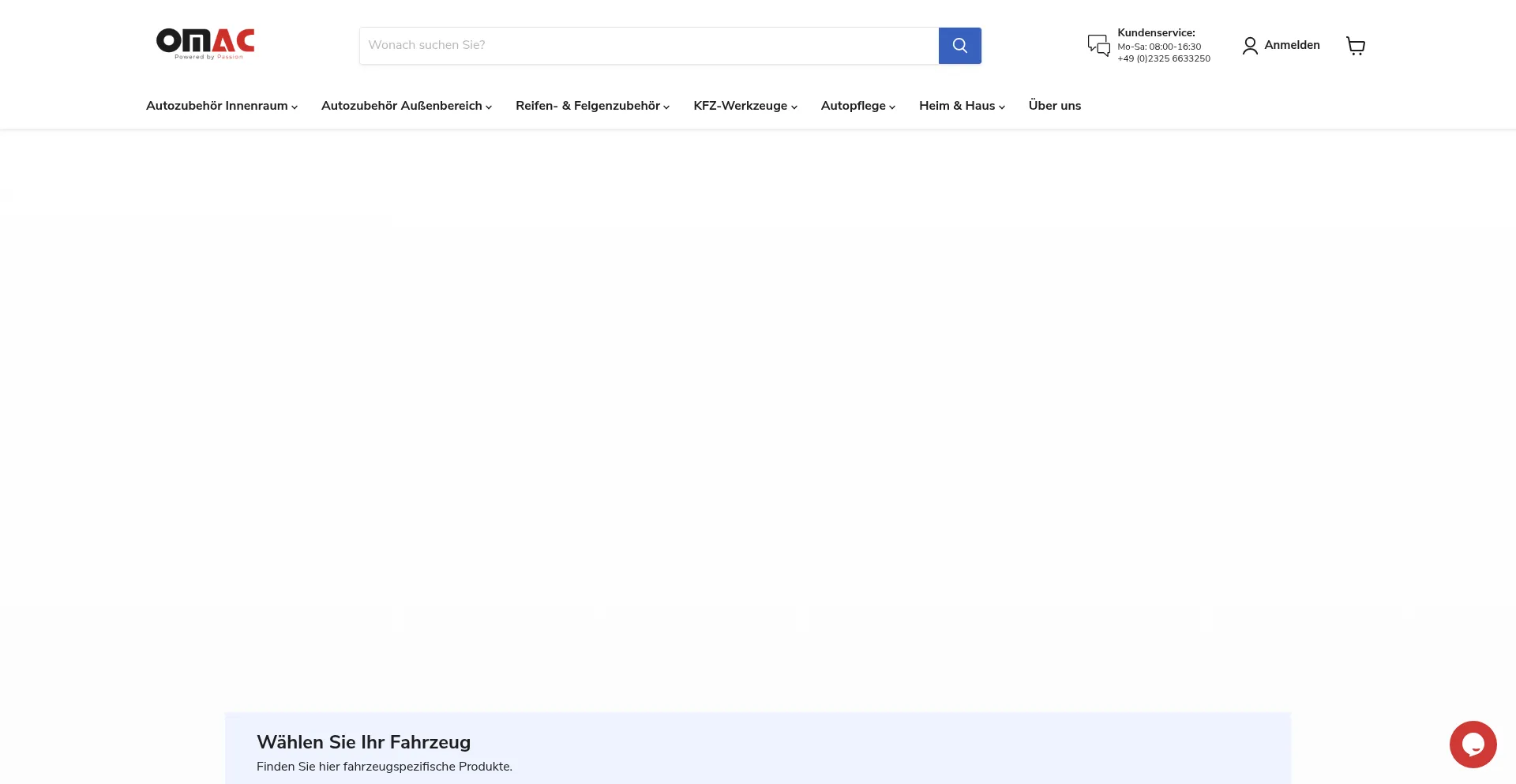 Website screenshot of Omacshop.de
