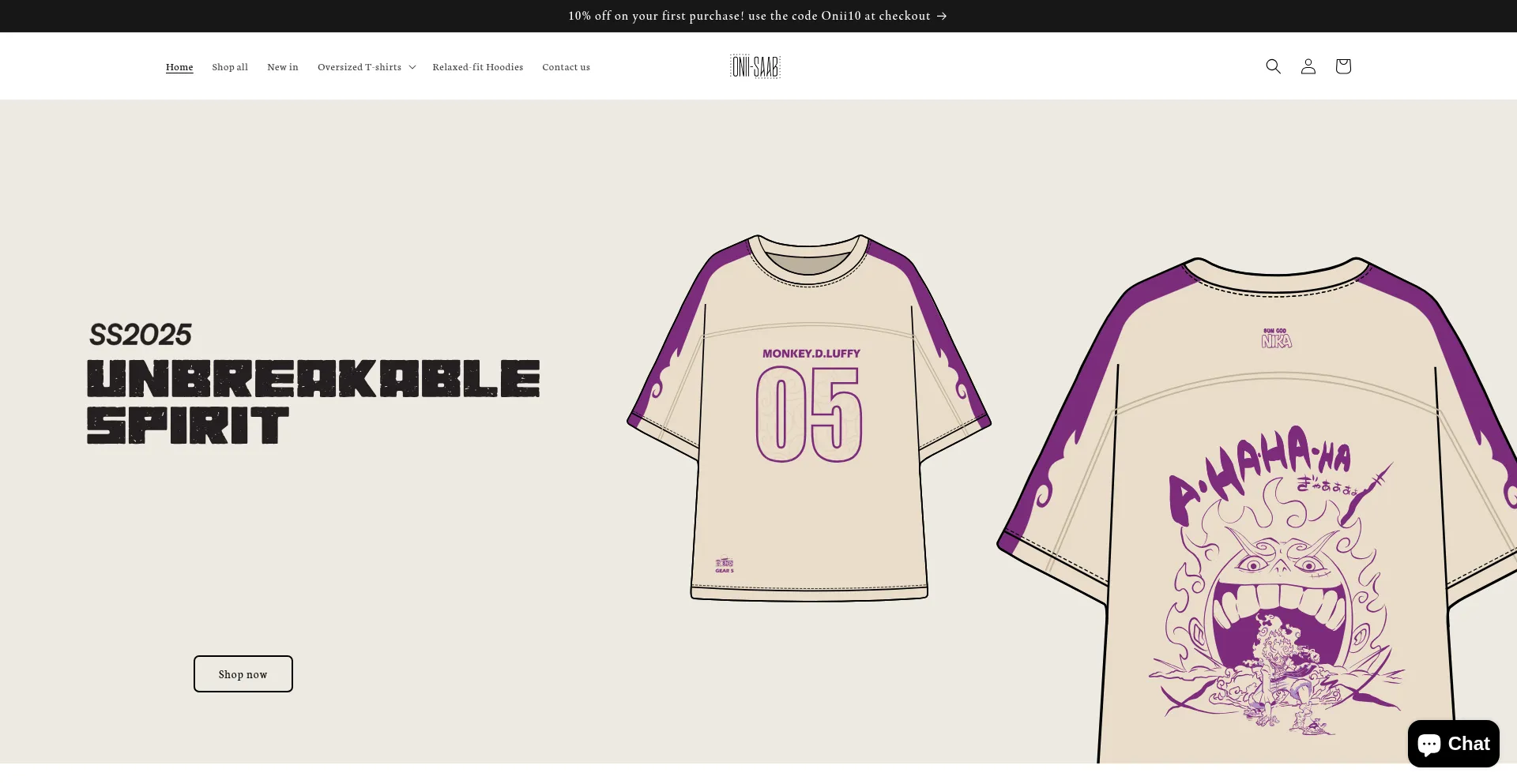 Website screenshot of Oniisaab.com