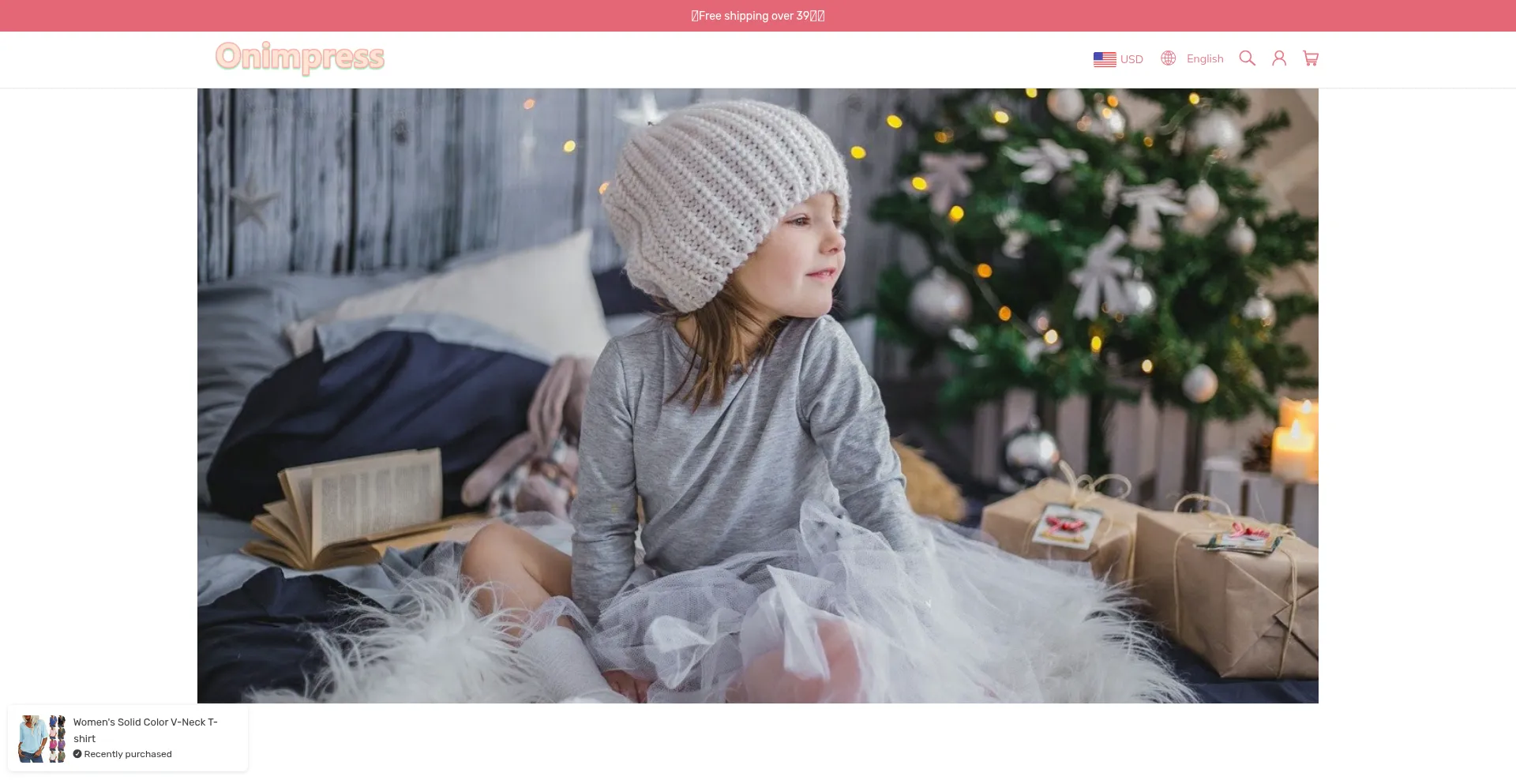 Website screenshot of Onimpress.com