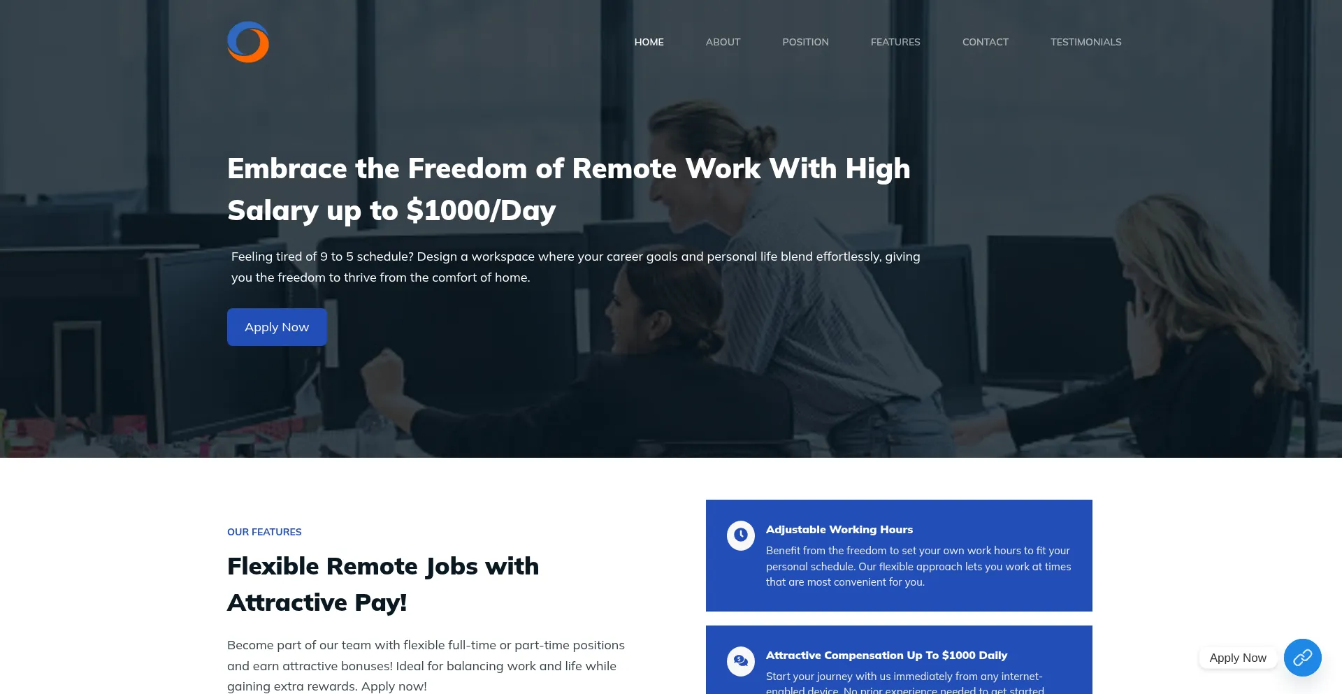 Website screenshot of Opportifyhub.com