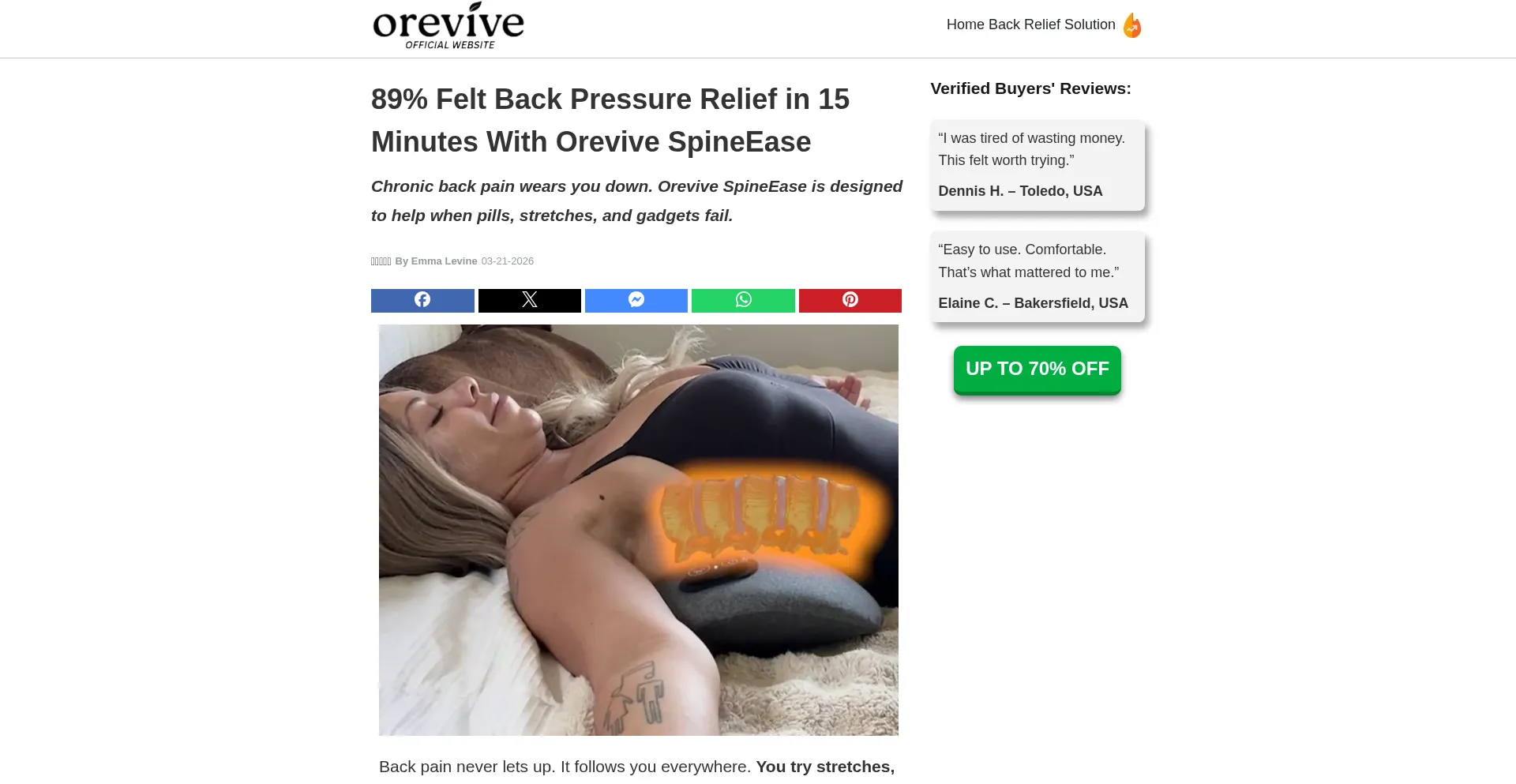 Orevivespineease.com