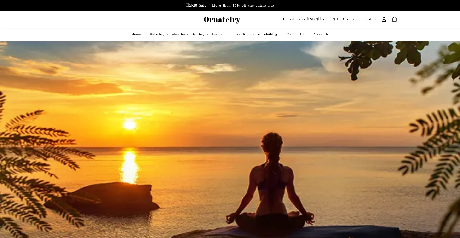 Website screenshot of Ornatelry.shop