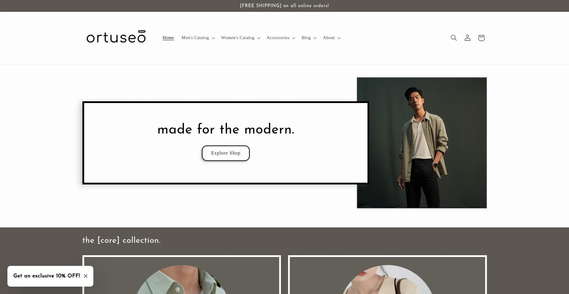 Website screenshot of Ortuseo.com