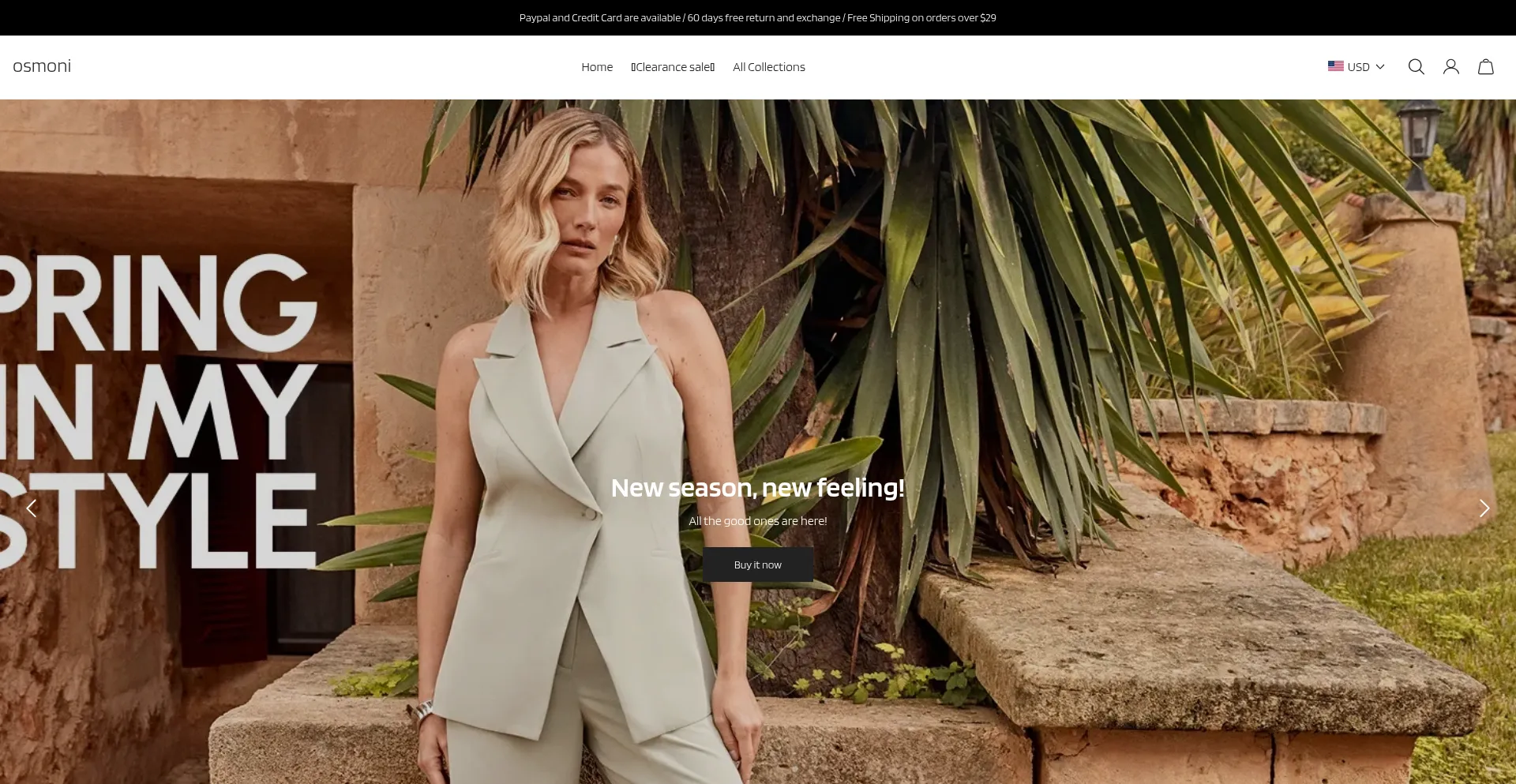 Website screenshot of Osmoni.com