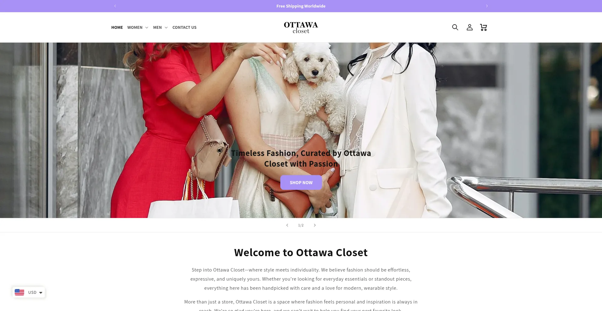 Website screenshot of Ottawa-closet.com