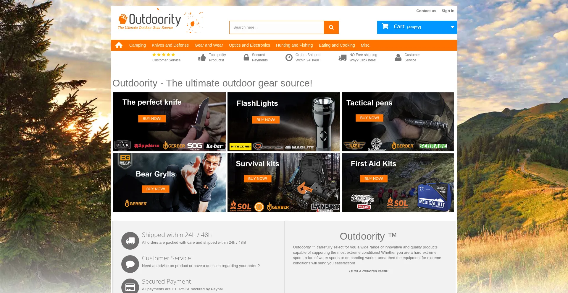 Outdoority.com Screenshot