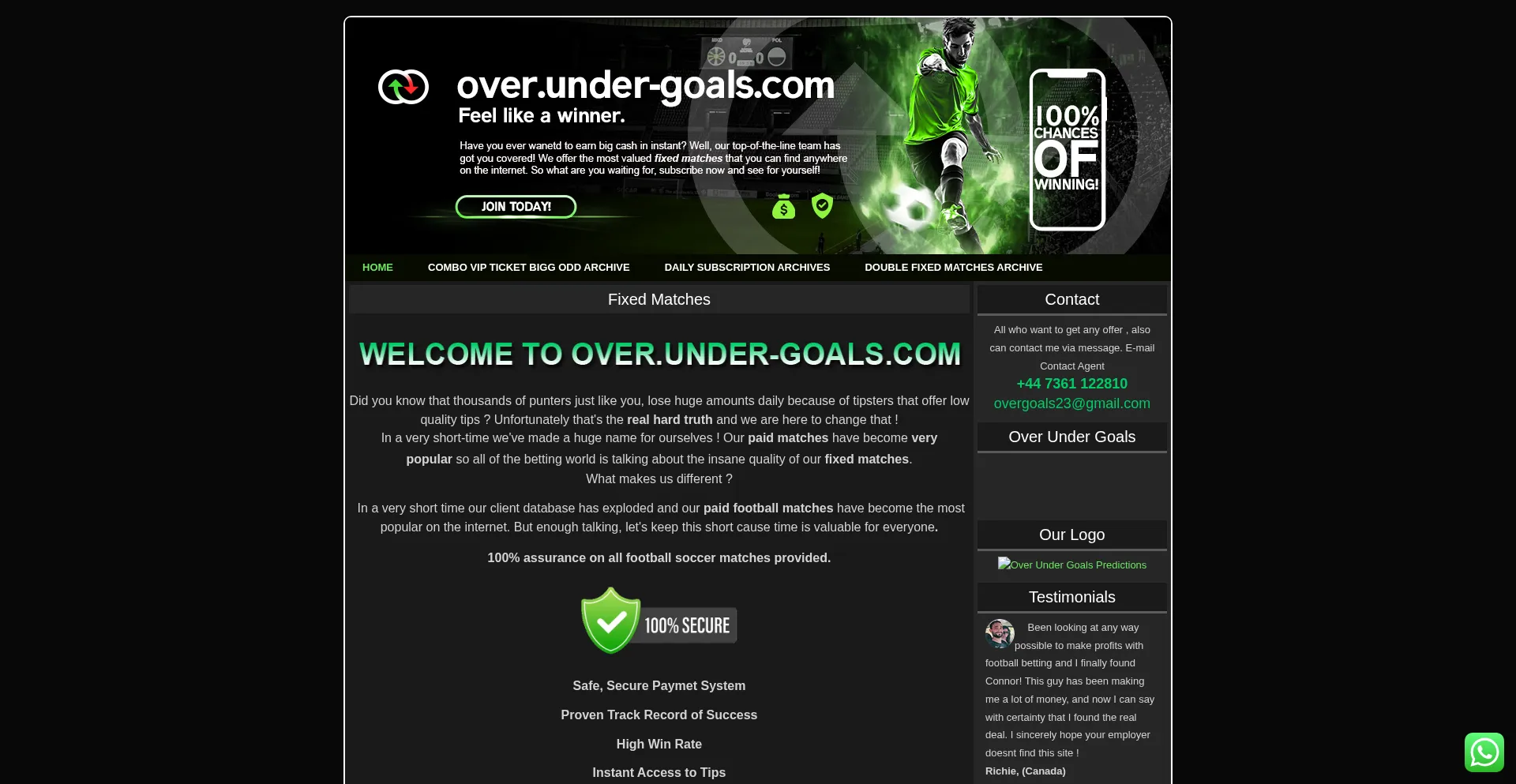 Ist Over.under-goals.com sicher und vertrauenswürdig?