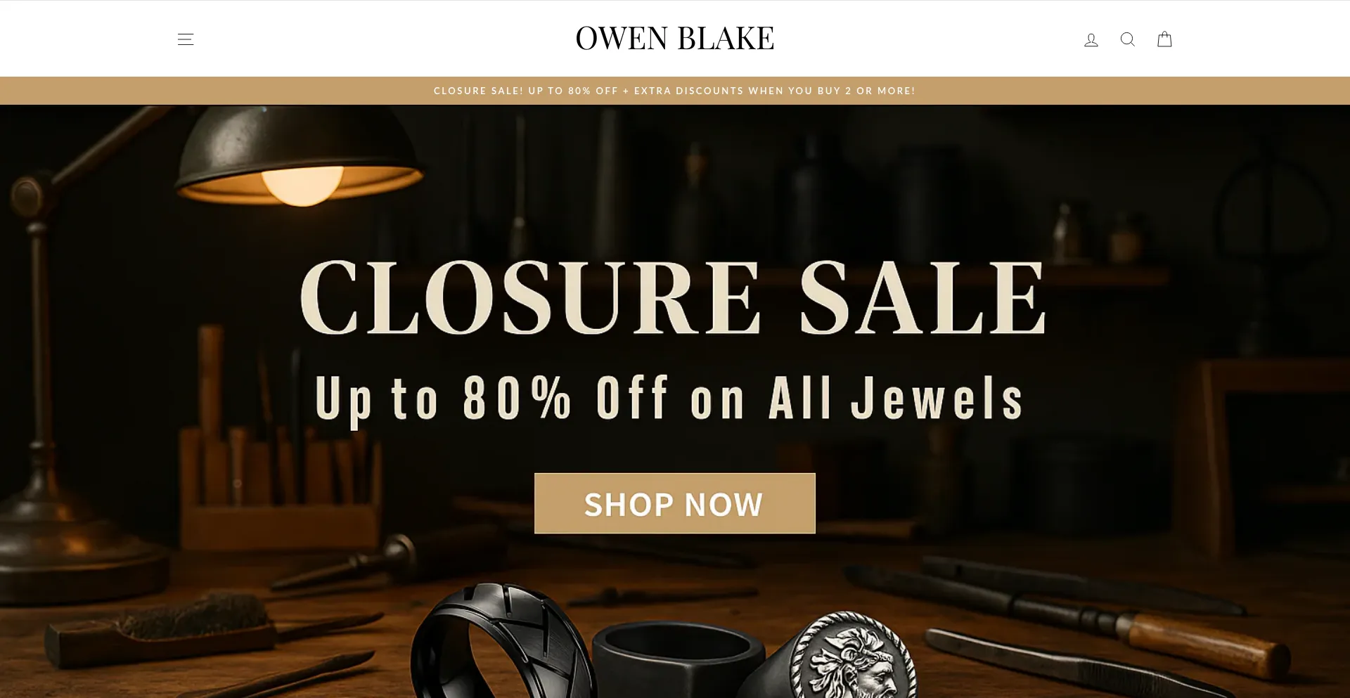 Website screenshot of Owenblakedesigns.com