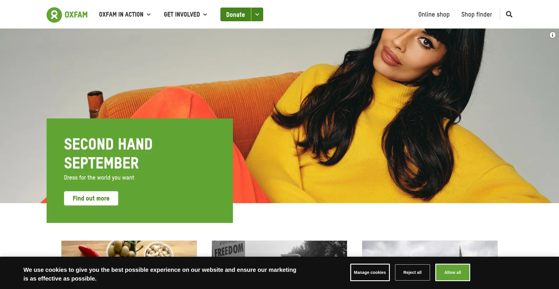 Oxfam.org.uk Screenshot