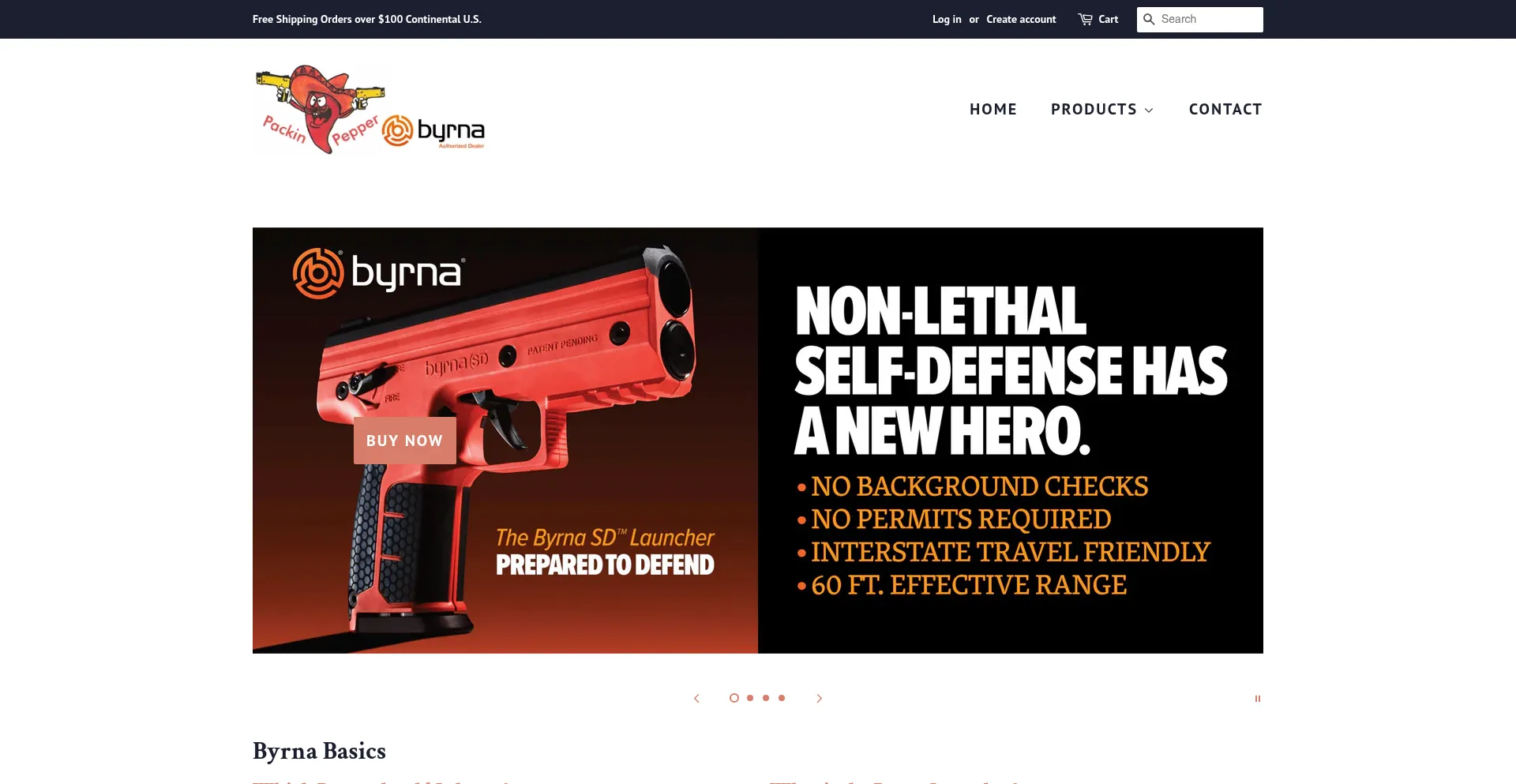 Website screenshot of Packinpepper.com