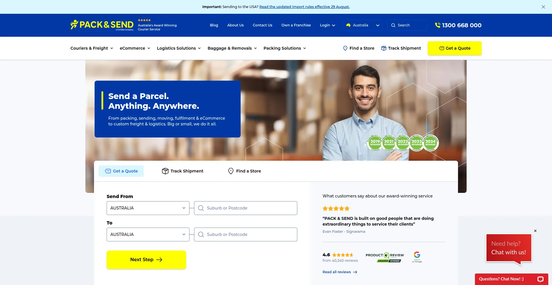 Ist Packsend.com.au sicher und vertrauenswürdig?