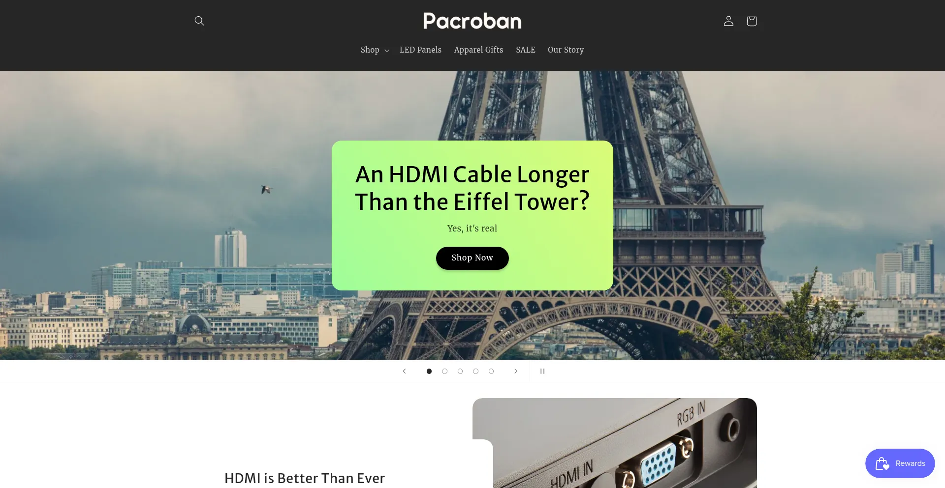 Website screenshot of Pacroban.com