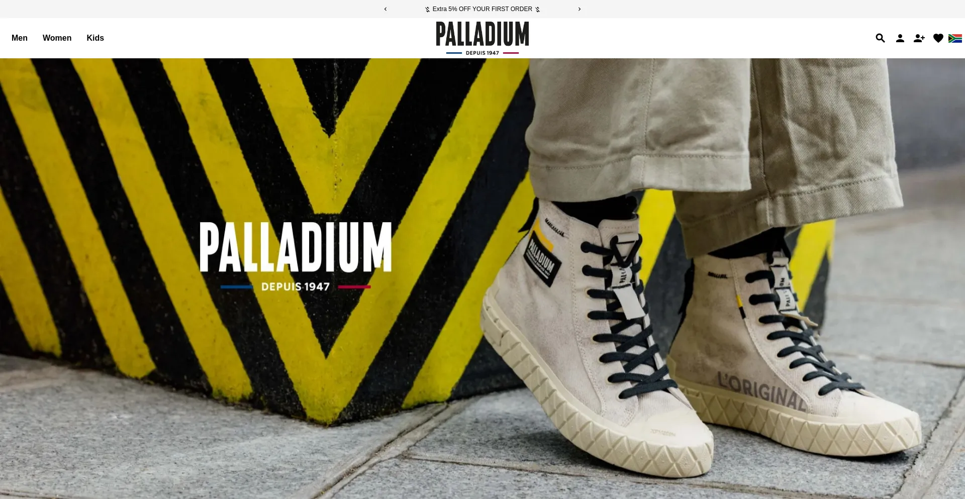 Website screenshot of Palladiumsouthafrica.co.za