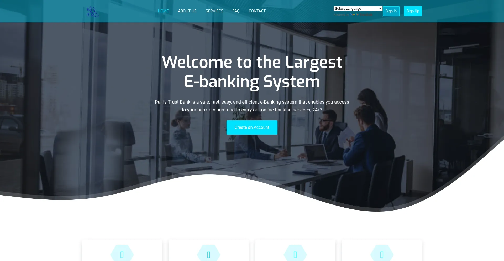 Website screenshot of Palristb.org
