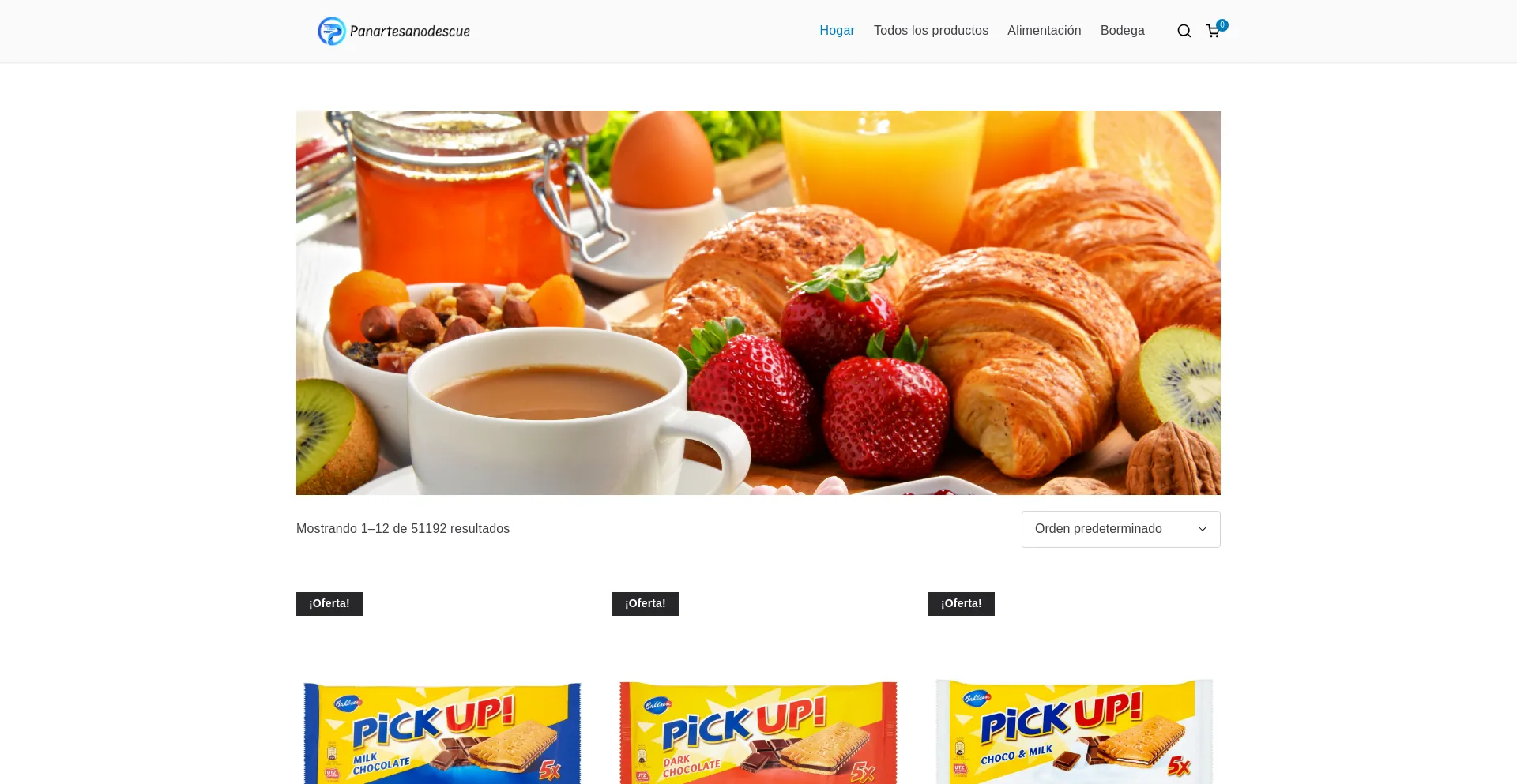 Website screenshot of Panartesanodescuento.com