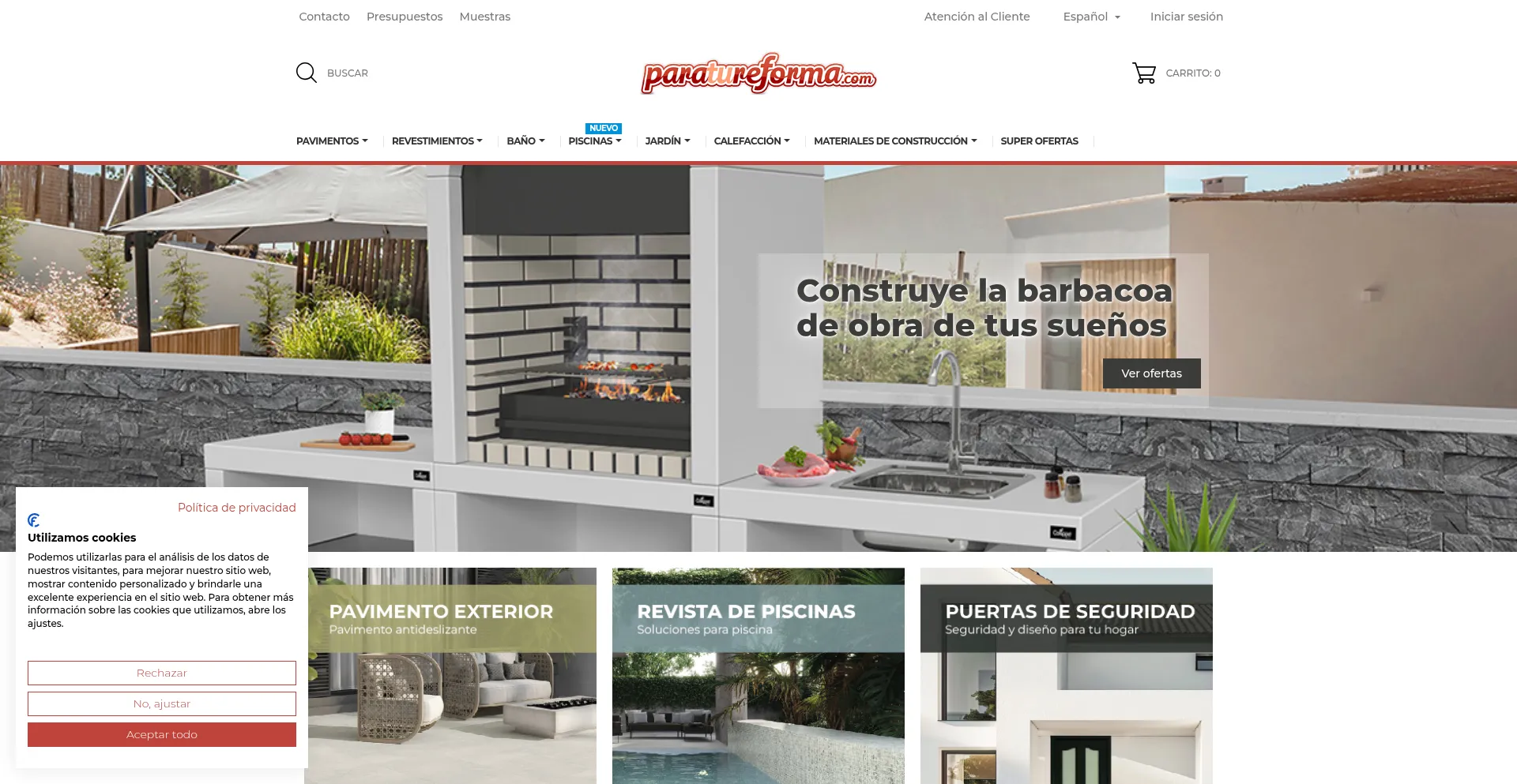 Website screenshot of Paratureforma.com