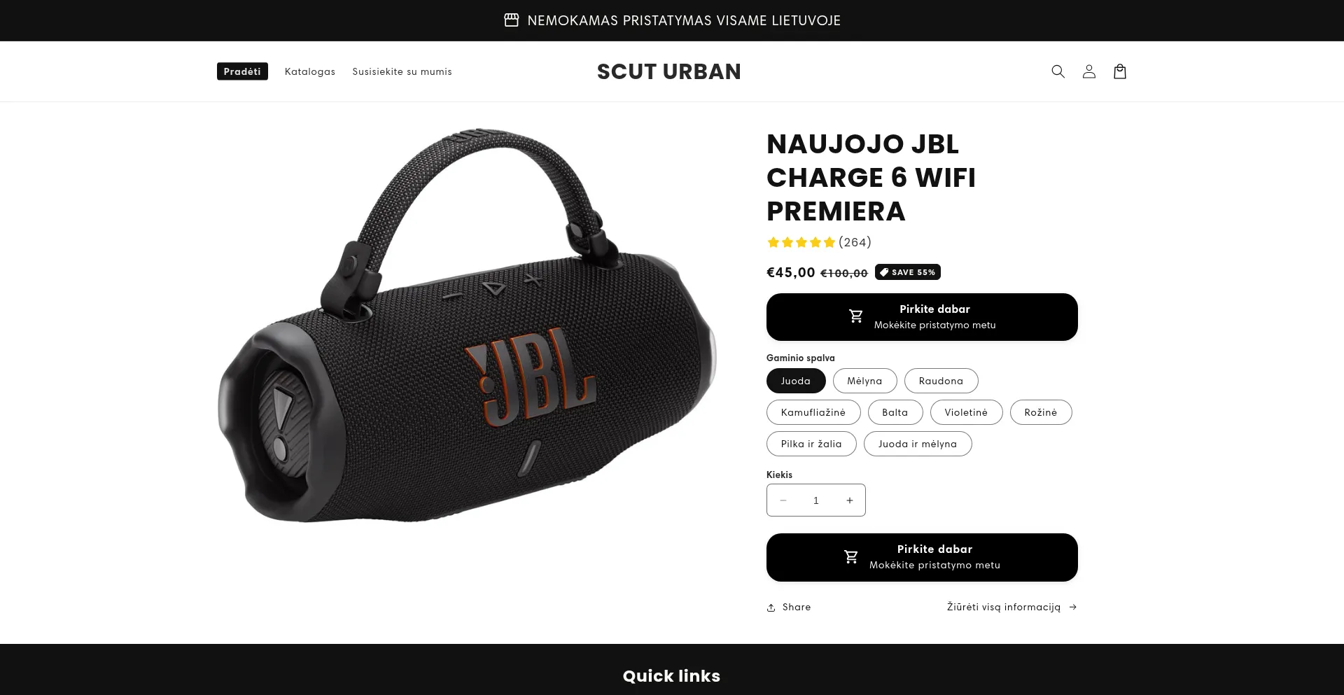 Website screenshot of Parduotuve24.shop