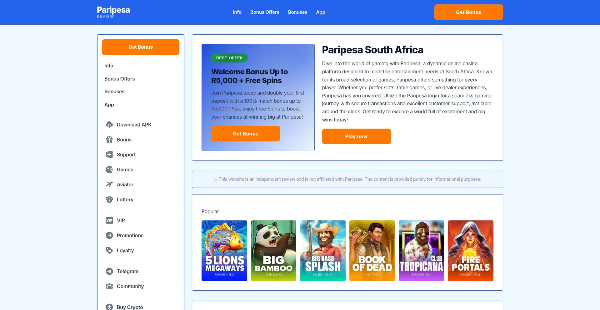 Paripesasouthafrica.com