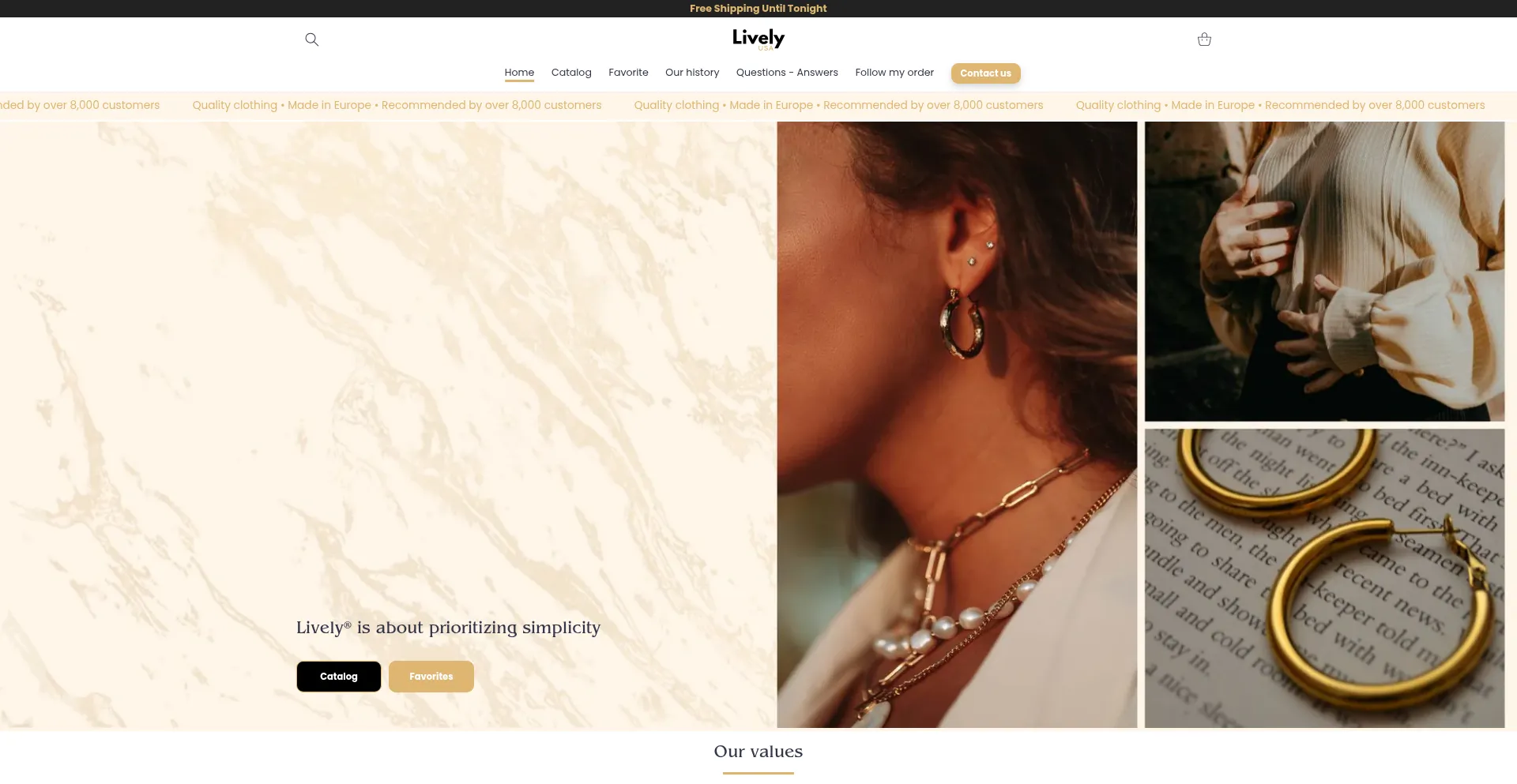 Website screenshot of Parislively.com