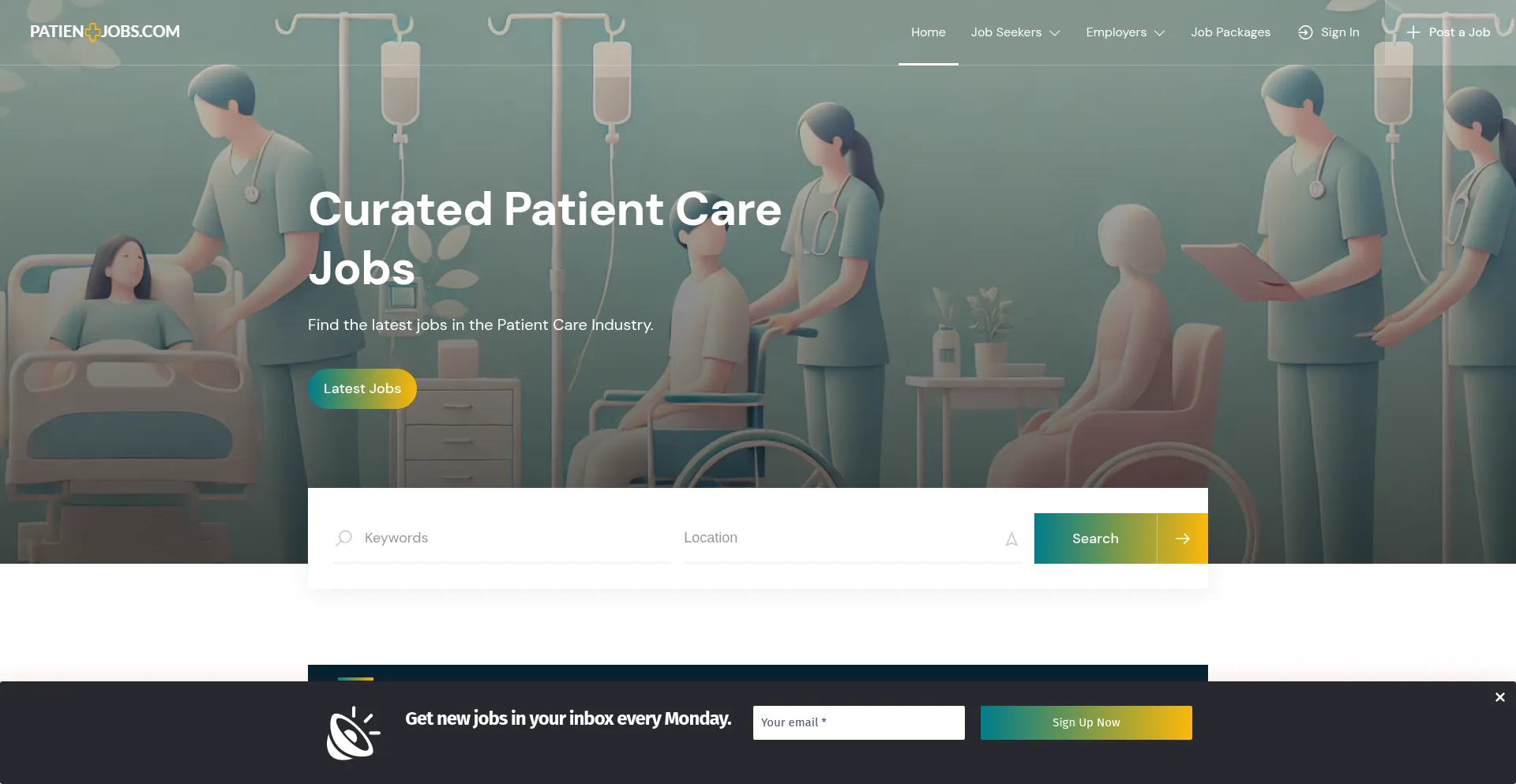 Website screenshot of Patientcaretech.com