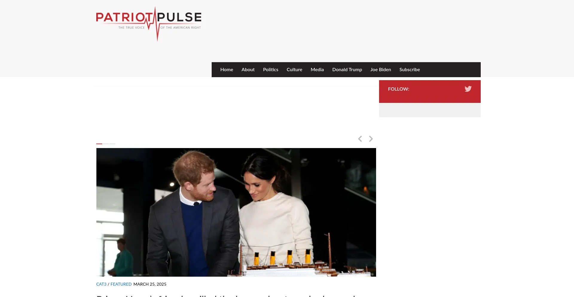 Website screenshot of Patriotpulse.net