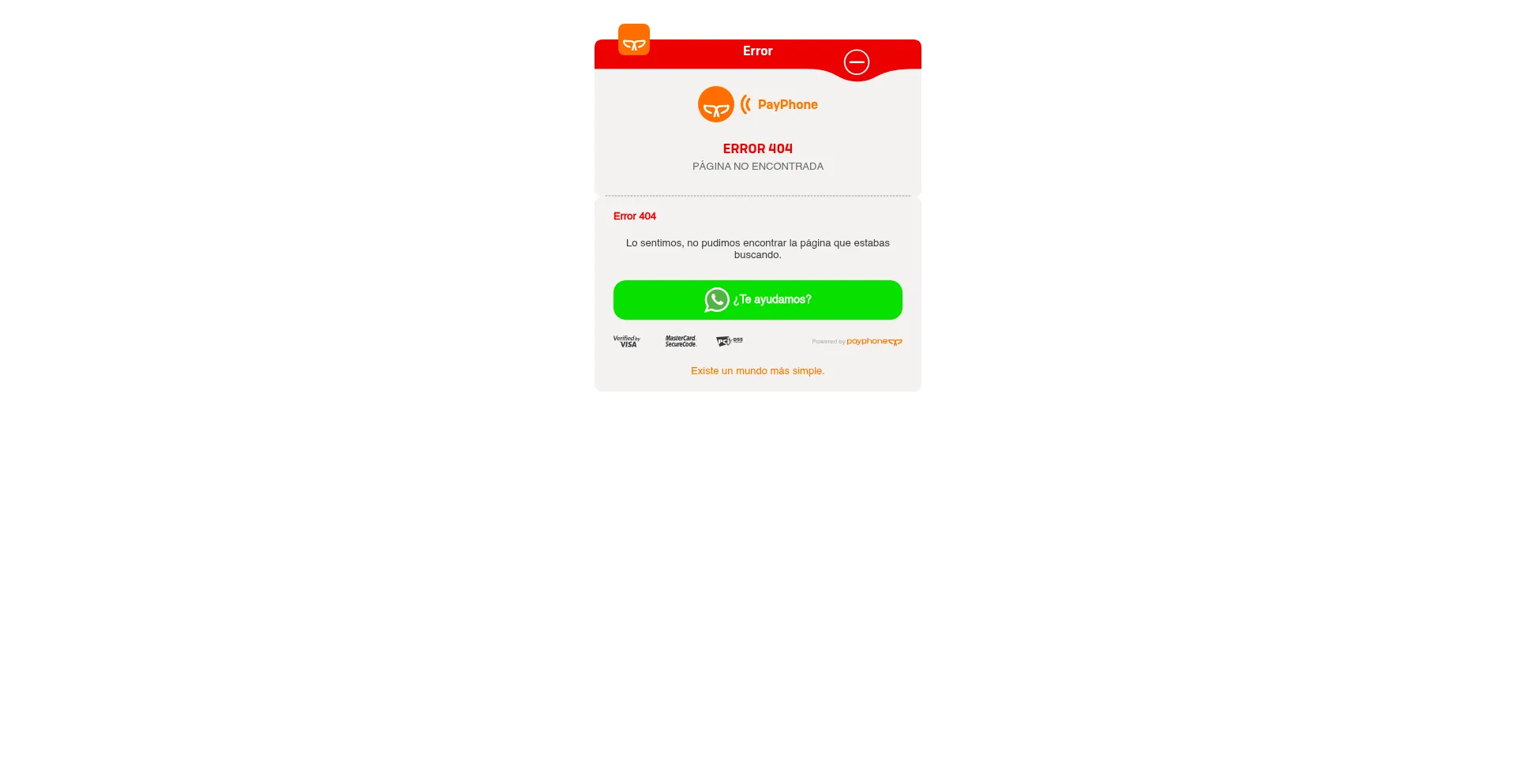Website screenshot of Pay.payphonetodoesposible.com