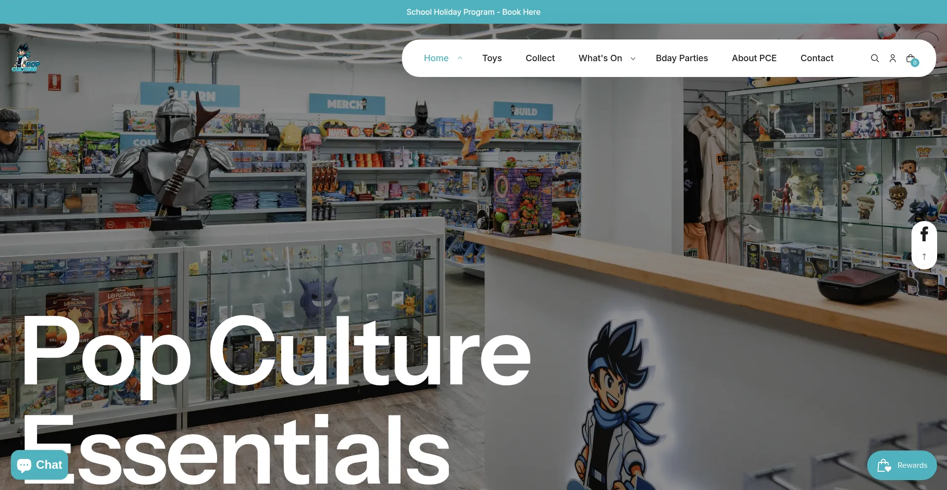 Website screenshot of Pce.com.au