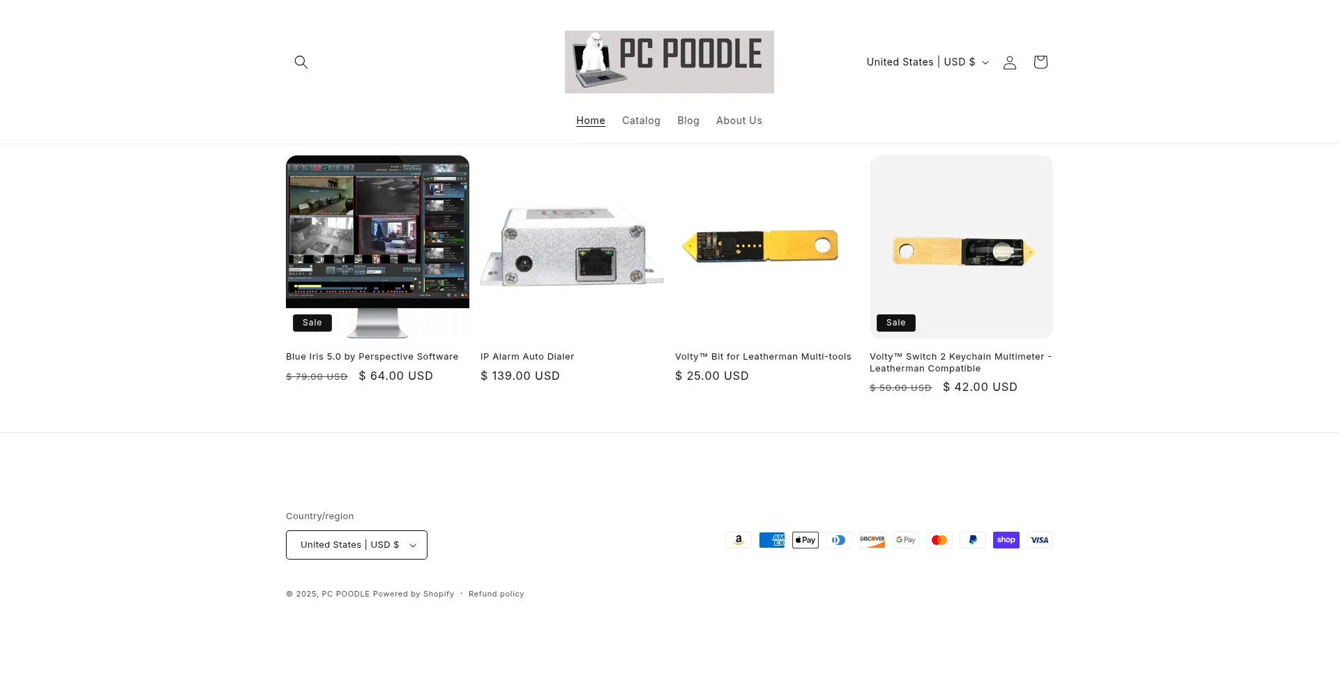 Website screenshot of Pcpoodle.com