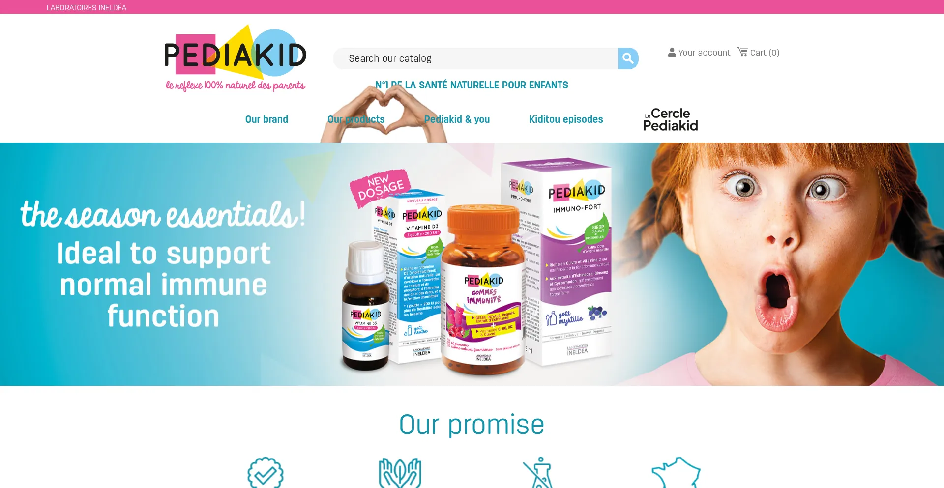 Website screenshot of Pediakid.com