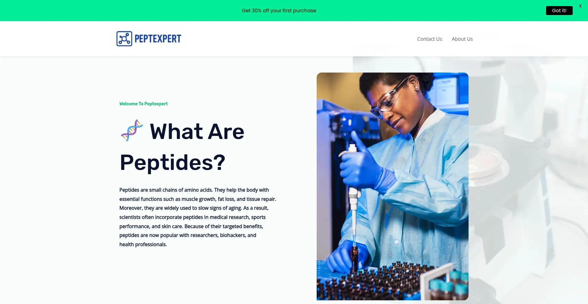 Peptexpert.com Screenshot