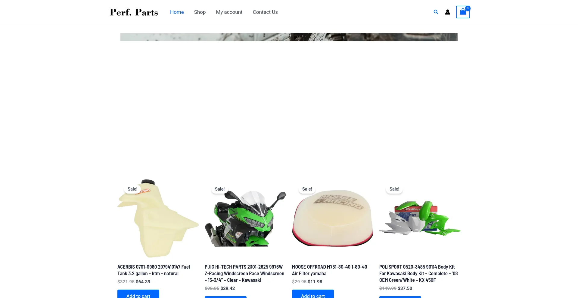 Website screenshot of Performanceparts4you.com