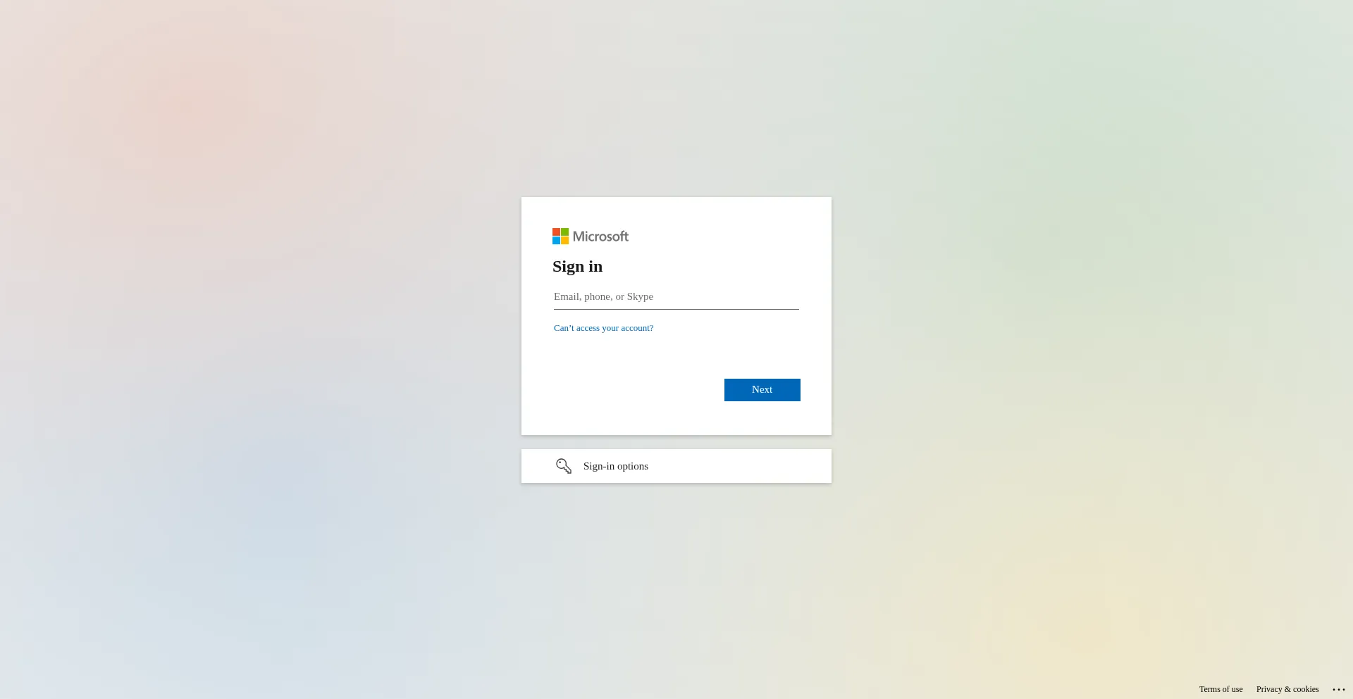 Website screenshot of Peschla-my.sharepoint.com