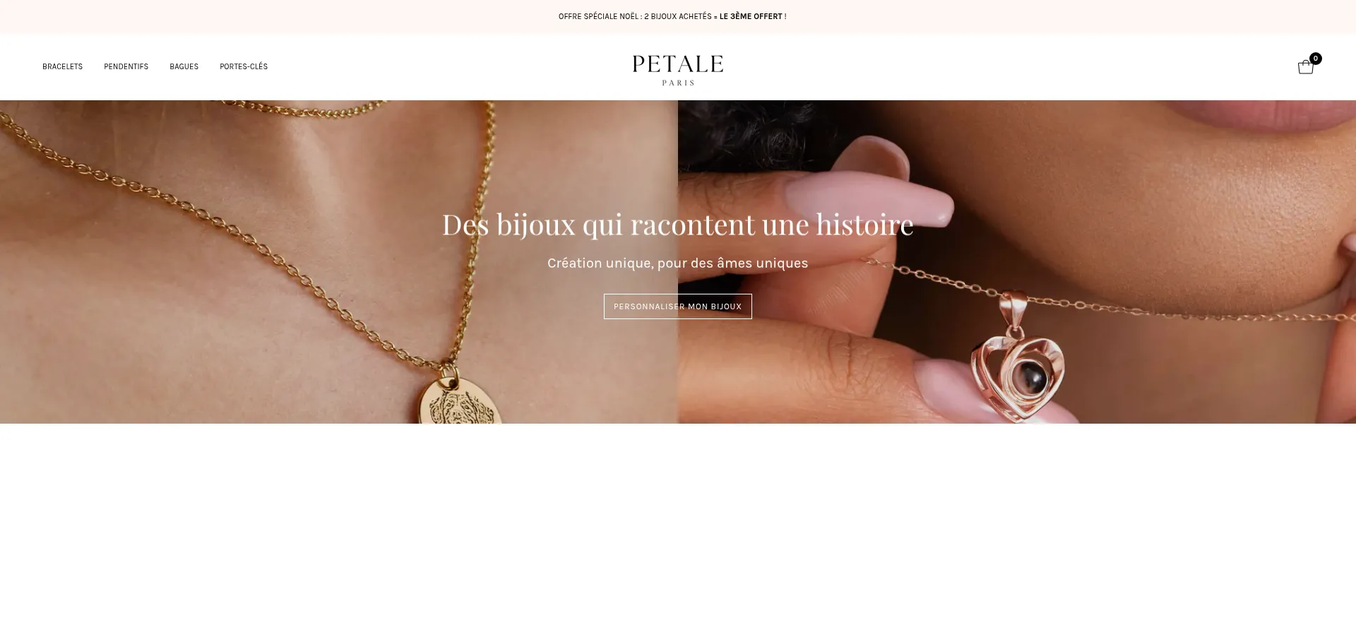 Website screenshot of Petale-paris.com