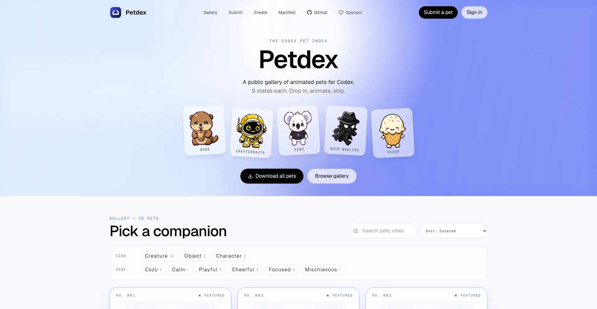 Petdex.crafter.run