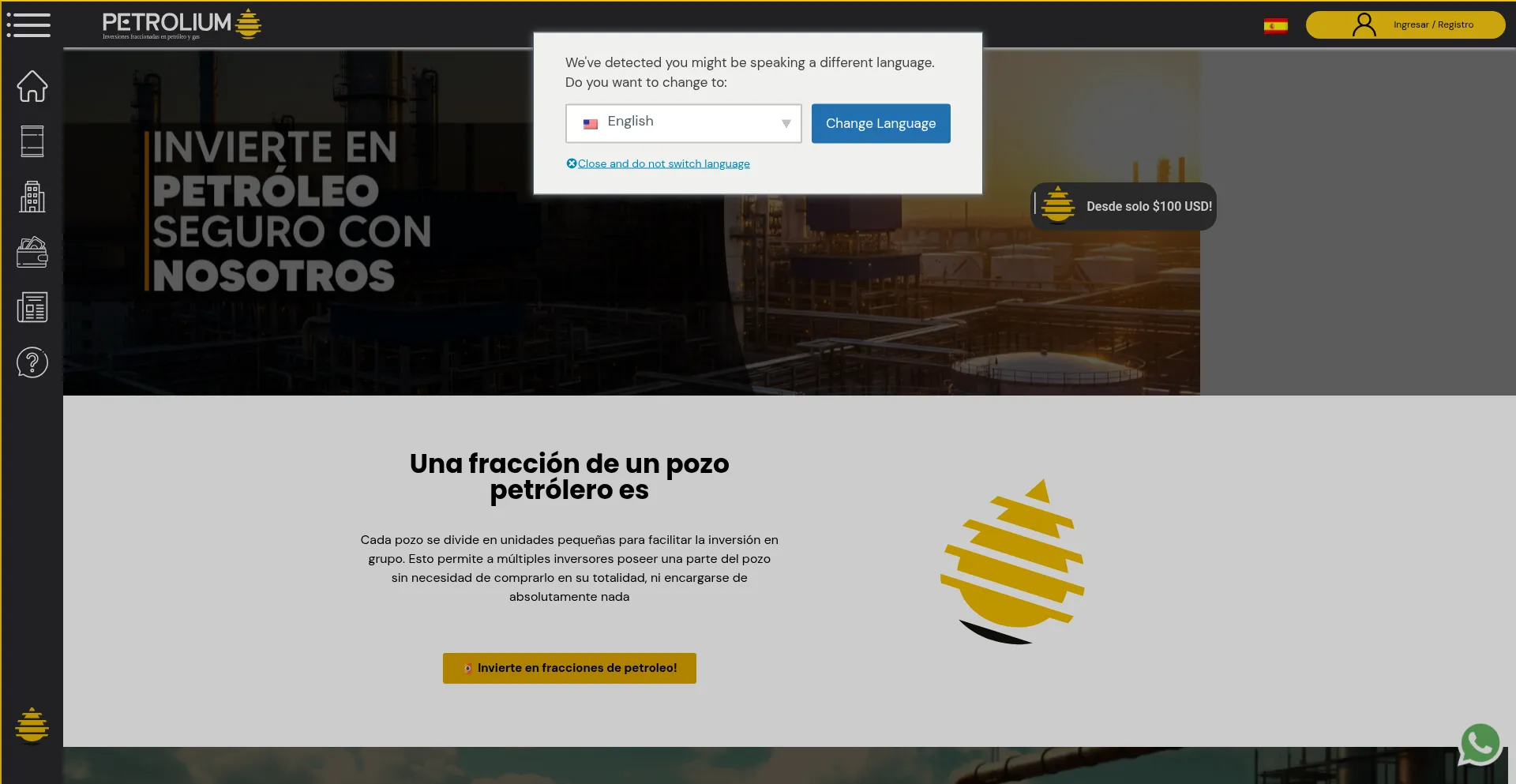 Website screenshot of Petrolium.com