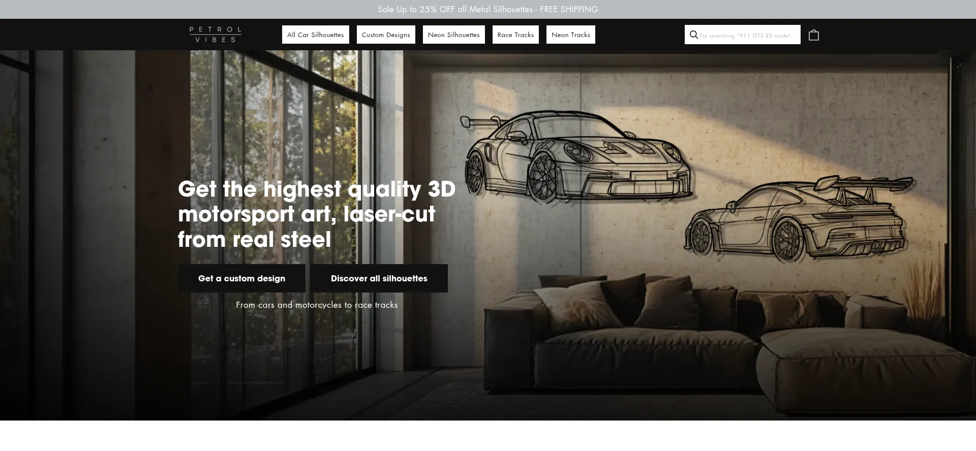 Website screenshot of Petrolvibes.com