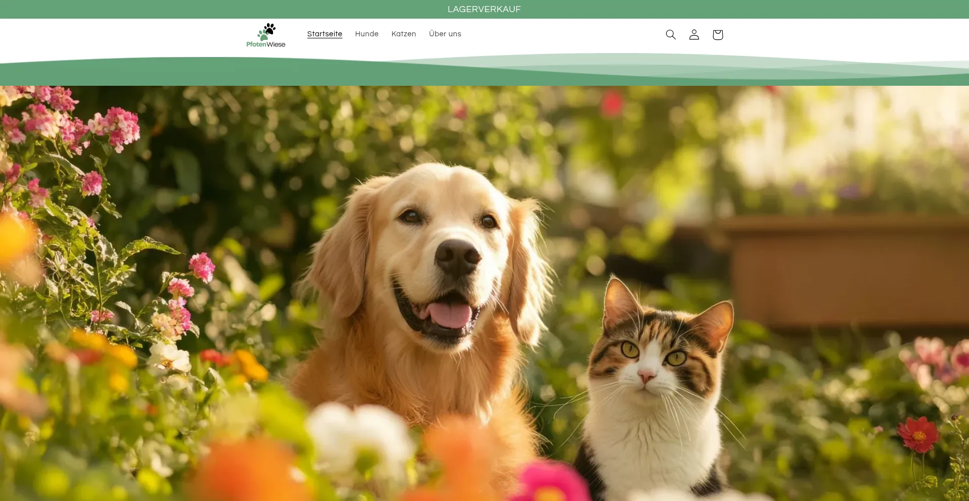 Website screenshot of Pfoten-wiese.de