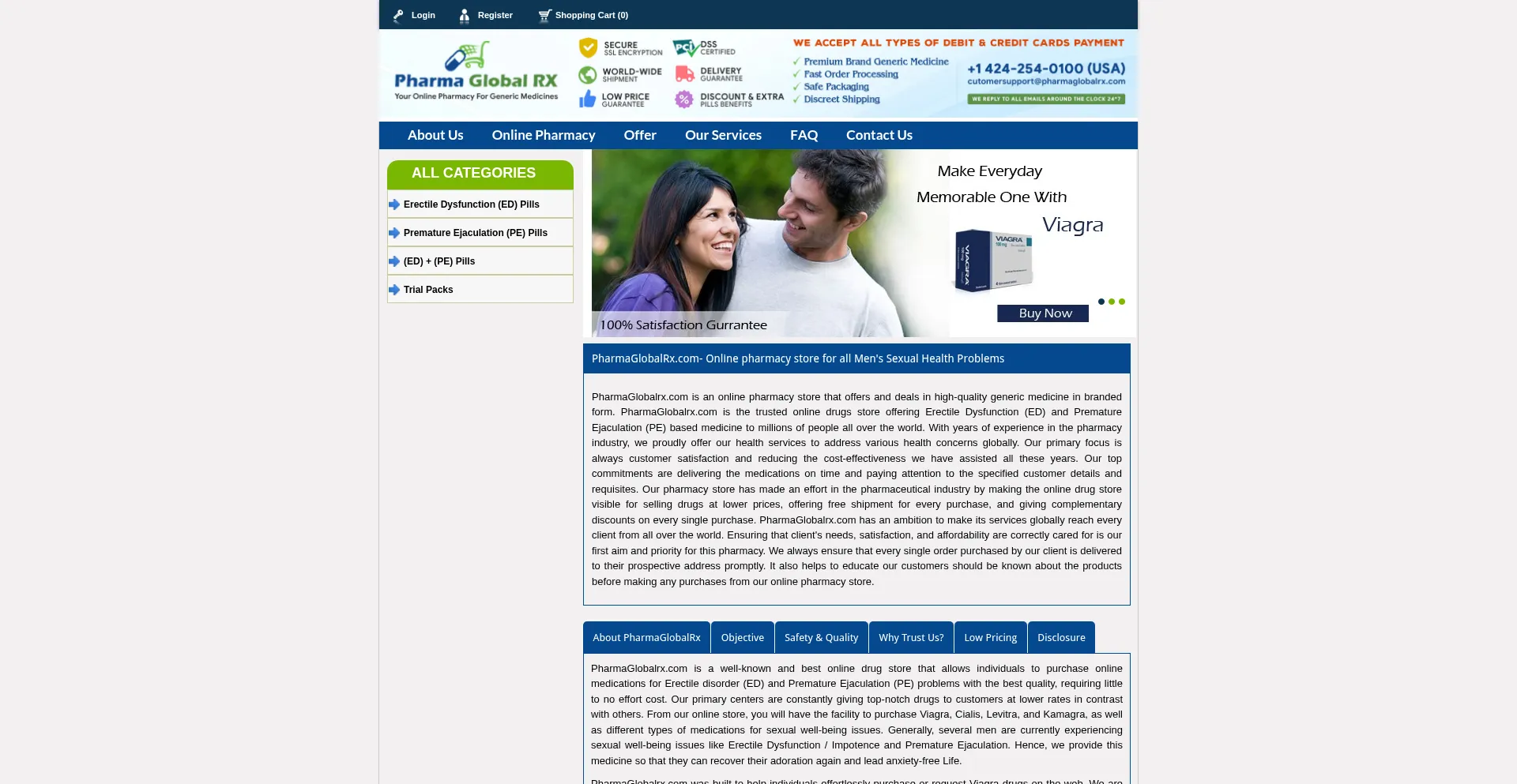 Ist Pharmaglobalrx.com sicher und vertrauenswürdig?