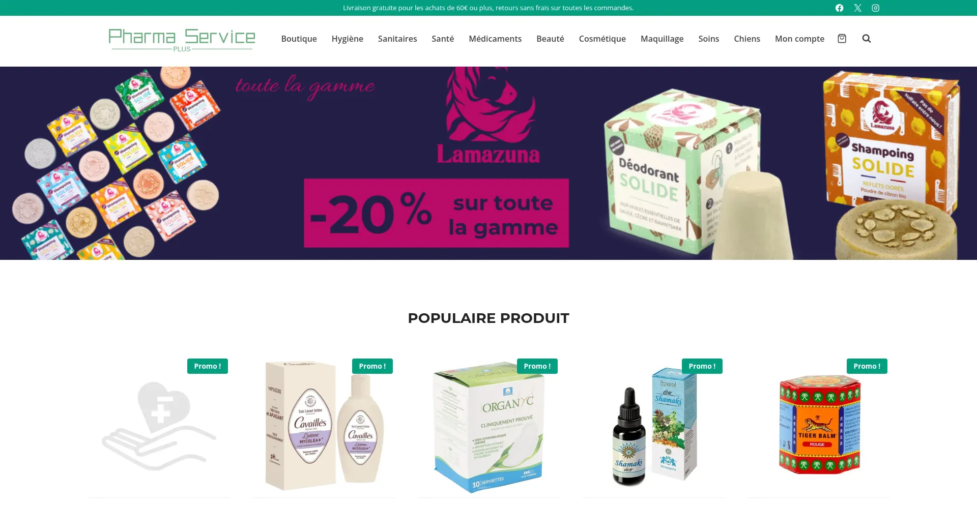 Website screenshot of Pharmaserviceplus.com
