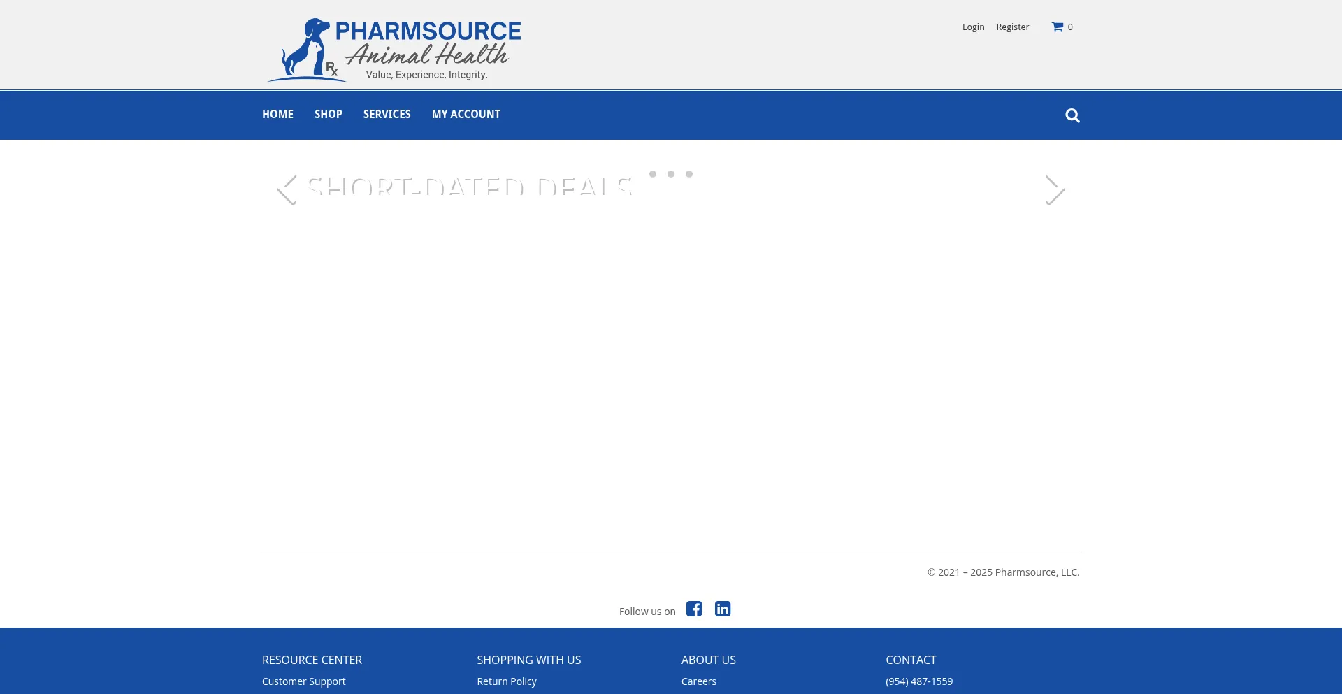 Website screenshot of Pharmsourceah.com