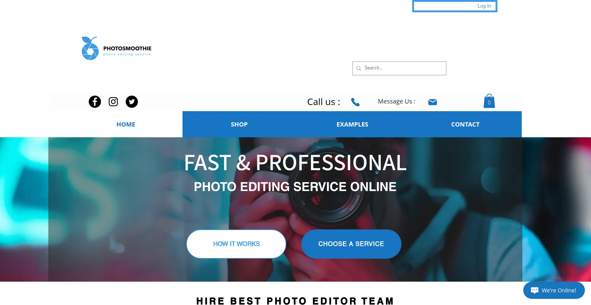 Website screenshot of Photosmoothie.com