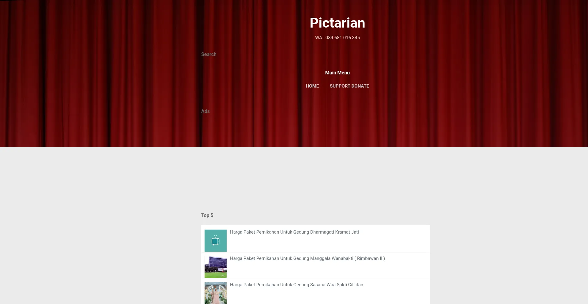 Website screenshot of Pictarian.blogspot.com