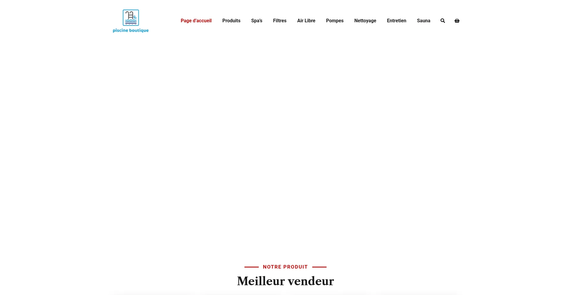 Website screenshot of Piscineboutique.shop