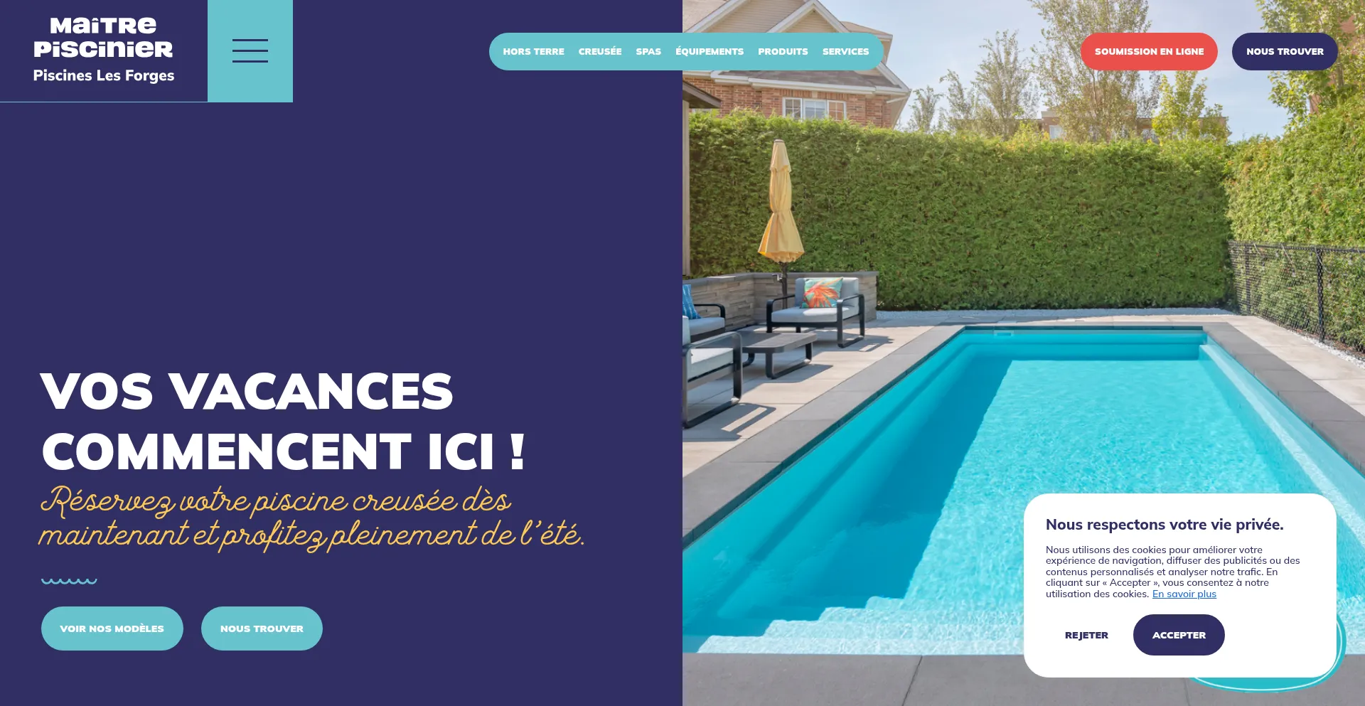 Piscineslesforges.com