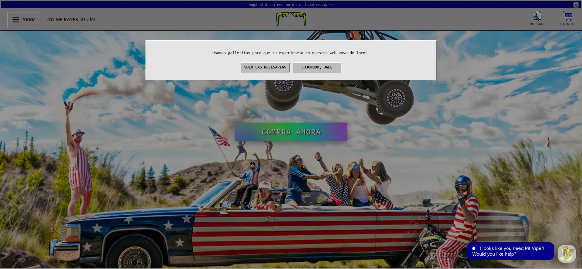 Website screenshot of Pitviper.es