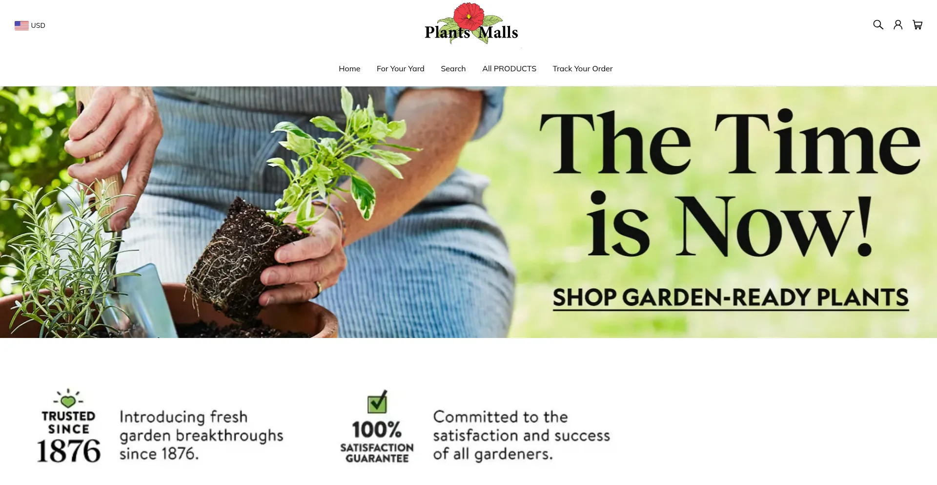 Website screenshot of Plantsmalls.com