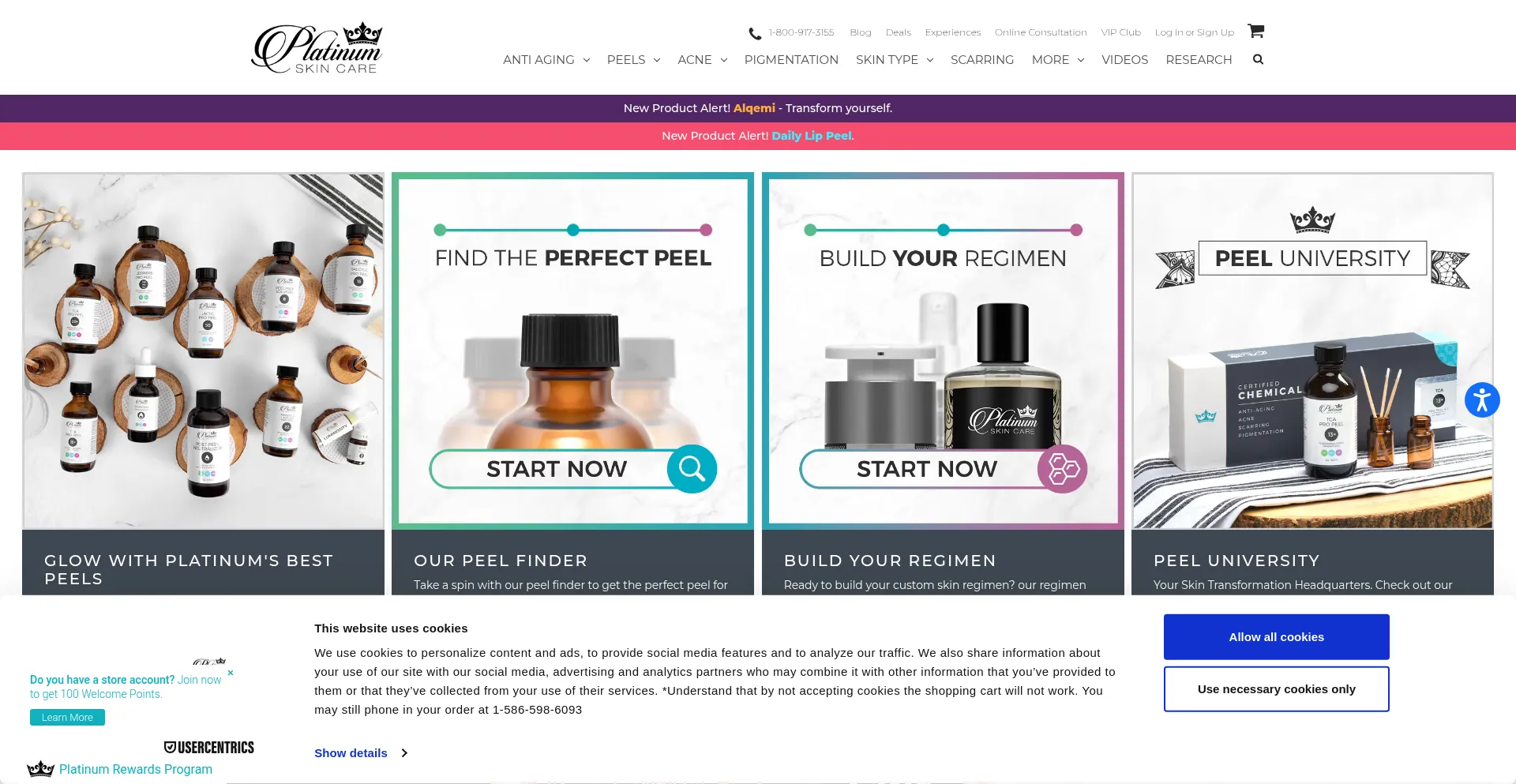 Platinumskincare.com Screenshot