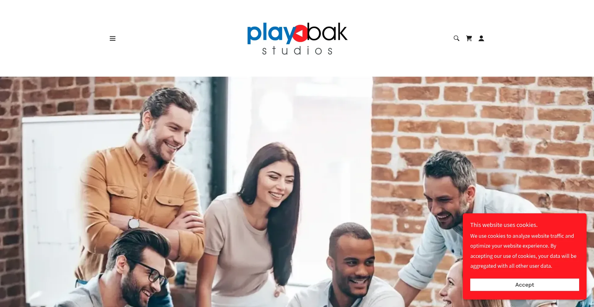Website screenshot of Playbak-studios.com
