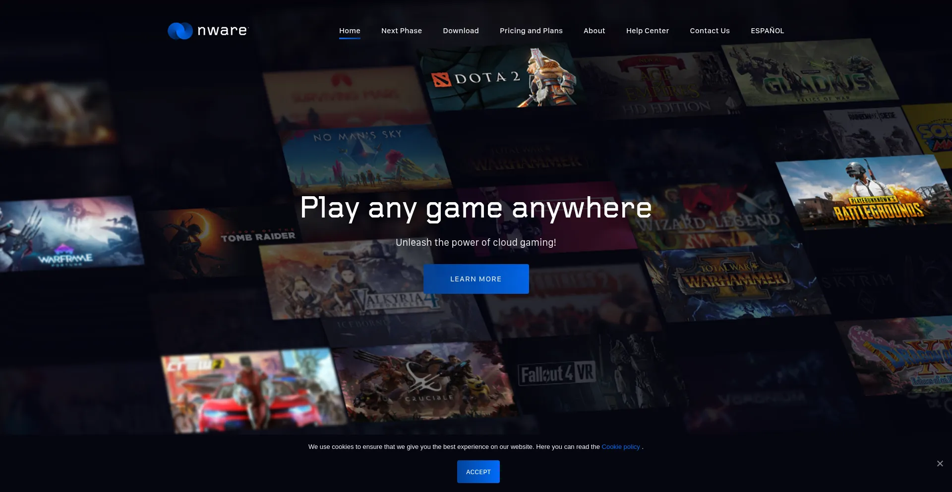 Website screenshot of Playnware.com